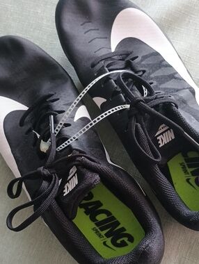 Nike Black & White Men's Racing Cleats Zoom Air Racing Sprint NWT